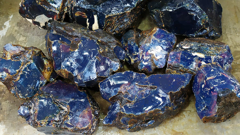 Blue Amber Specimen