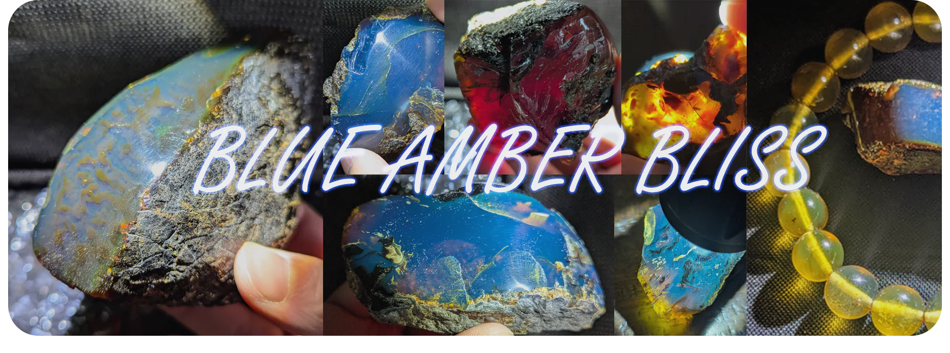 One-Sided Polished Rough Blue Amber | Raw & Luminous – BLUE AMBER BLISS