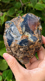 Raw Blue Amber Specimen 299 grams – Unpolished Bark-Skin Exterior - Natural Amber, Gift, Altar and collection