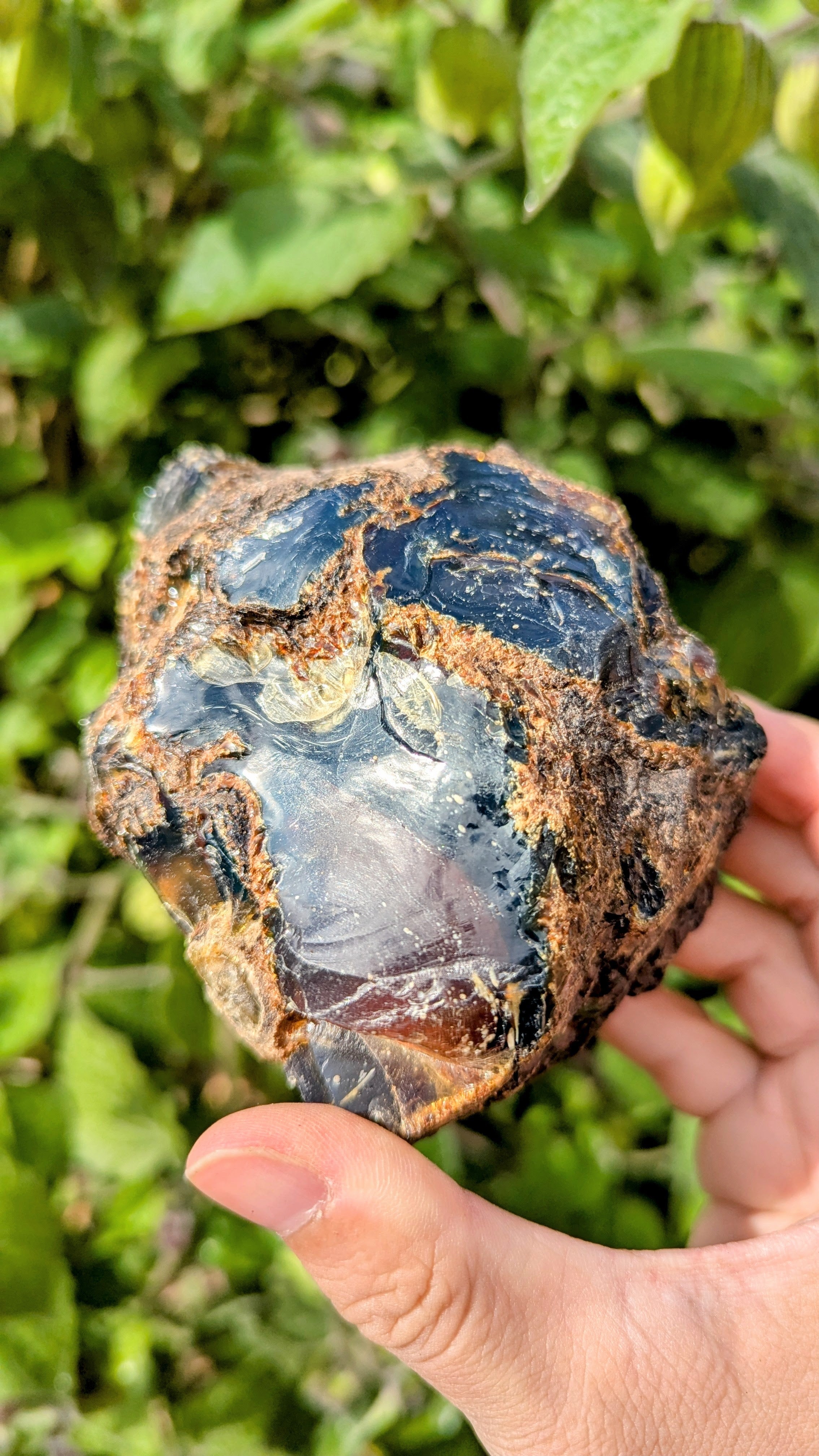 Raw Blue Amber Specimen 299 grams – Unpolished Bark-Skin Exterior - Natural Amber, Gift, Altar and collection