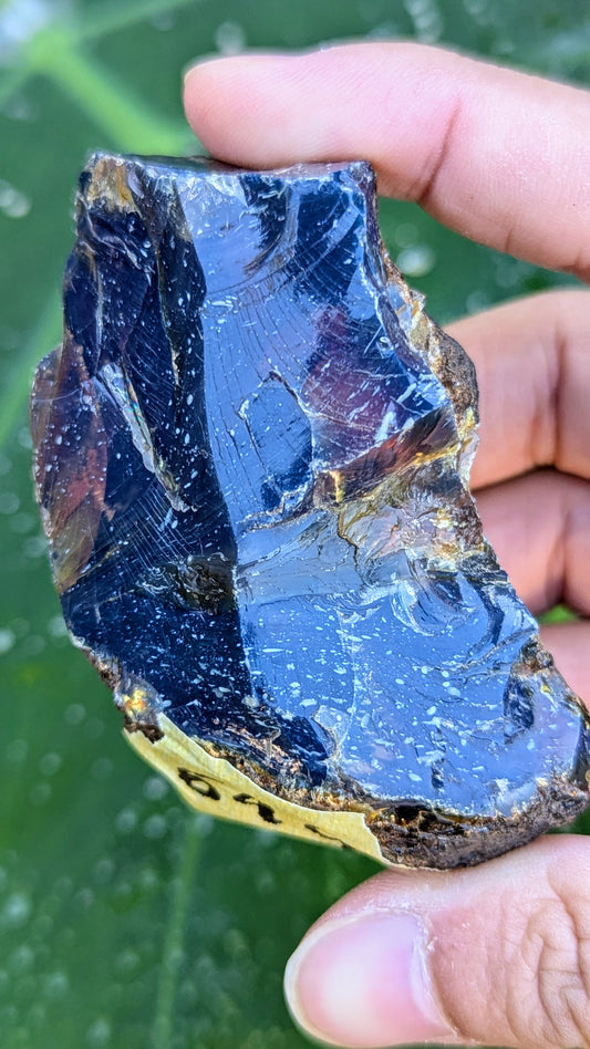 Rare Raw Blue Amber (64 Grams) – Sunlight Glowing, UV-Reactive Natural Gemstone
