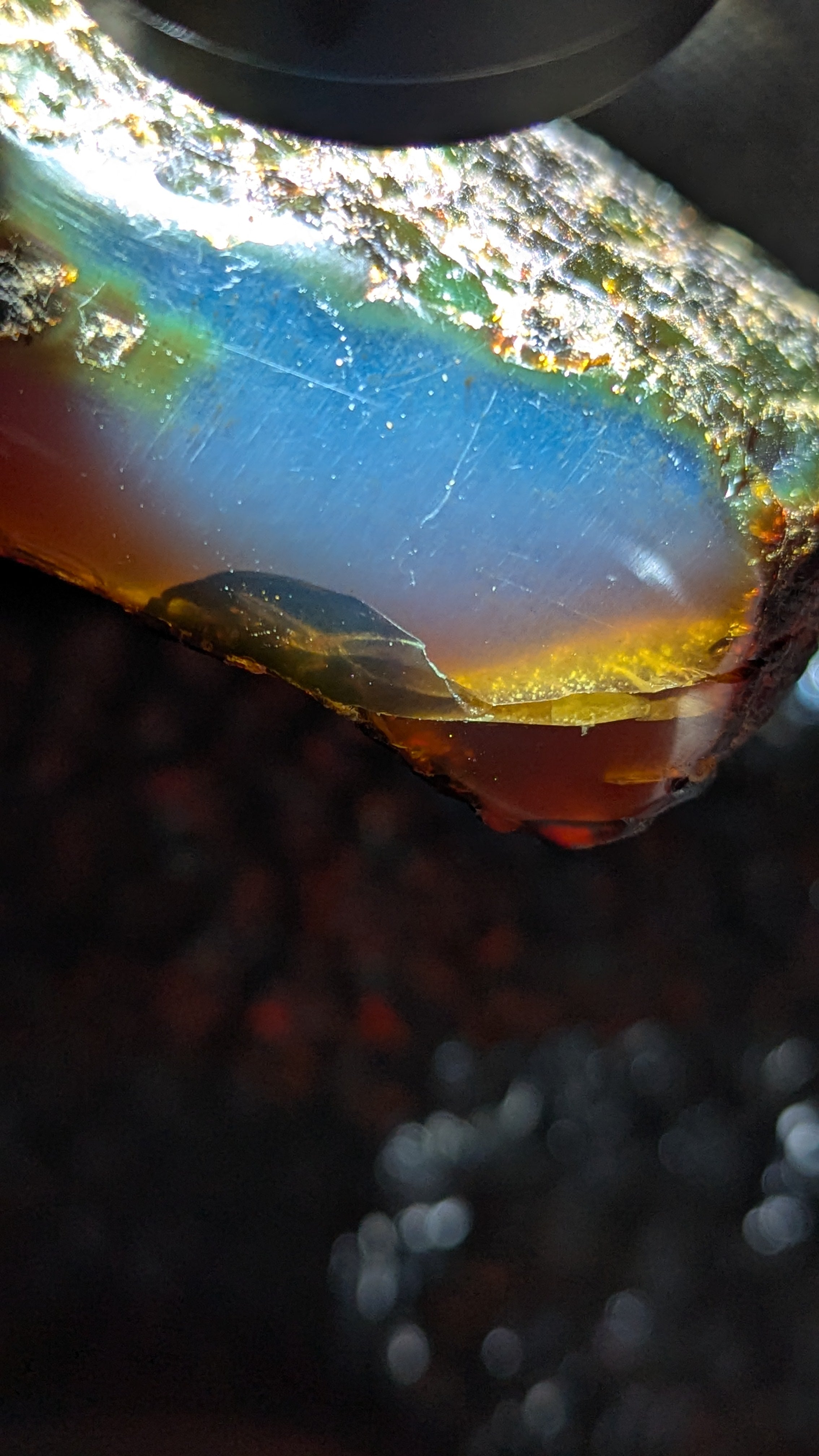 Large Rare Blue Amber Specimen (80 grams) - Excellent Grade +AAA - Natural Blue Amber - Amber Specimen - Natural Amber Stone - UV Reactive