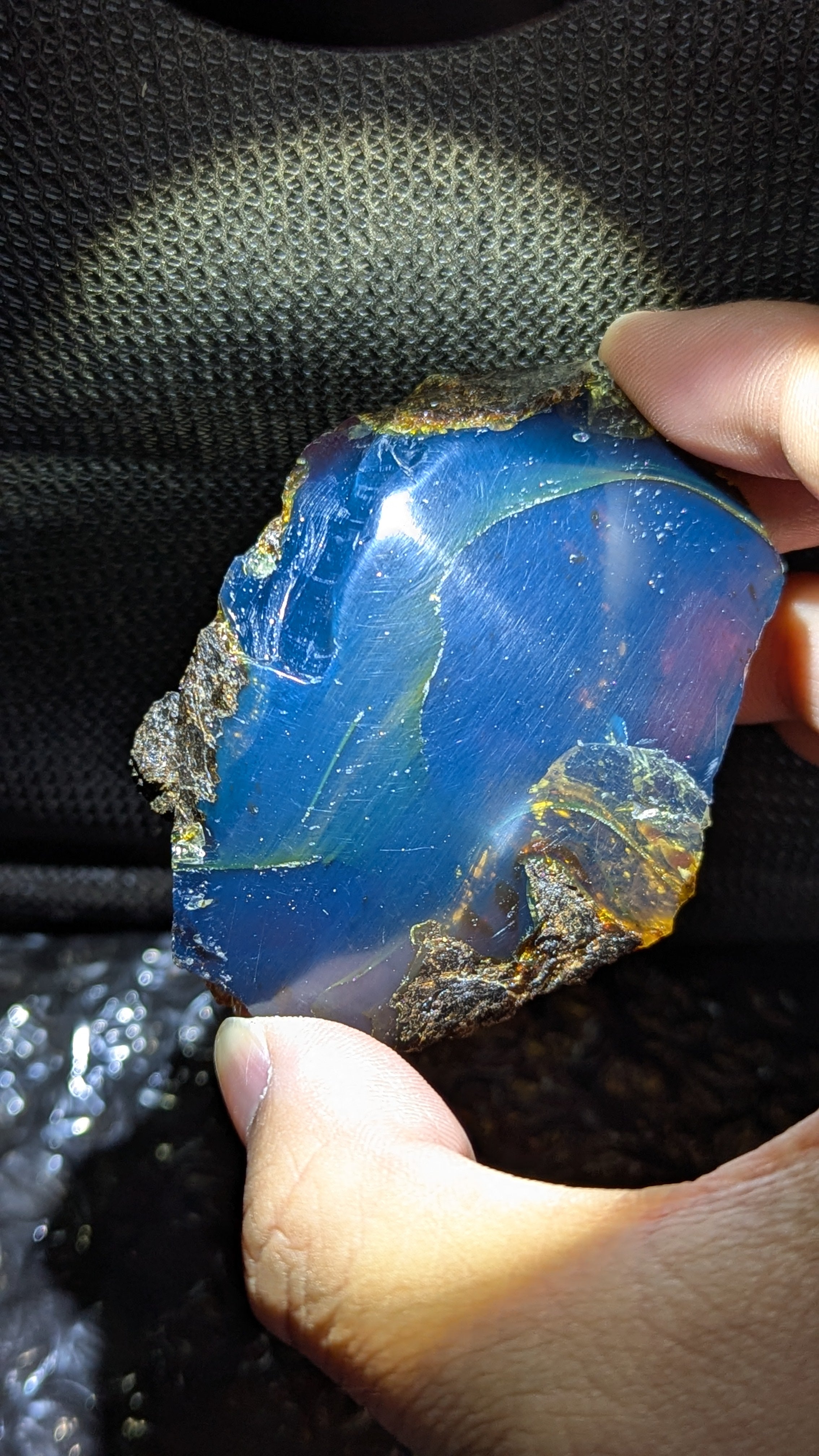 Beautiful Blue Amber Specimen (65 grams) - Excellent Grade +AAA - Natural Blue Amber - Amber Specimen - Natural Amber Stone - UV Reactive