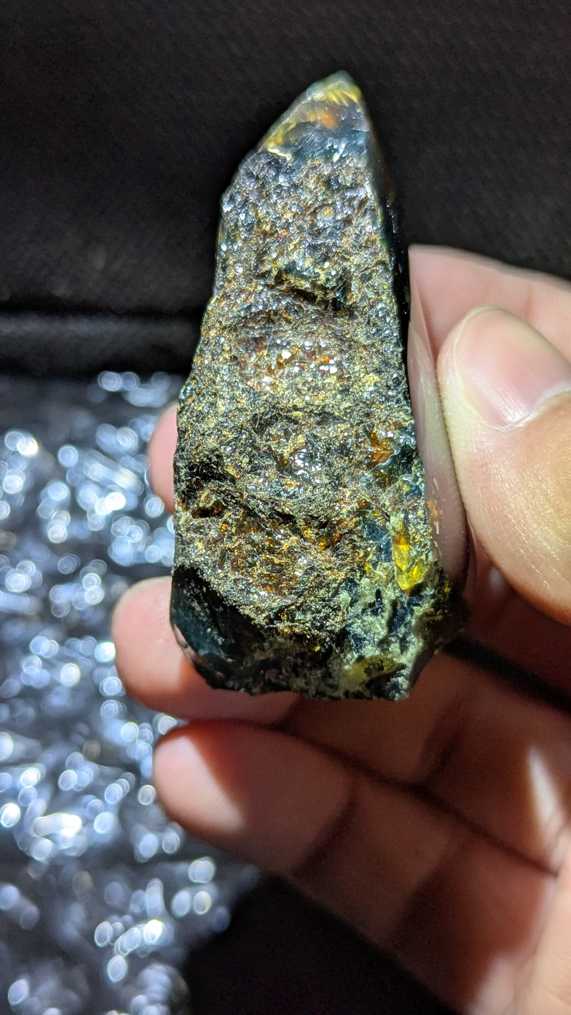 Rare Blue Amber Specimen (23 grams) - Natural Blue Amber - Amber Specimen - Natural Amber Stone - UV Reactive (Copy)
