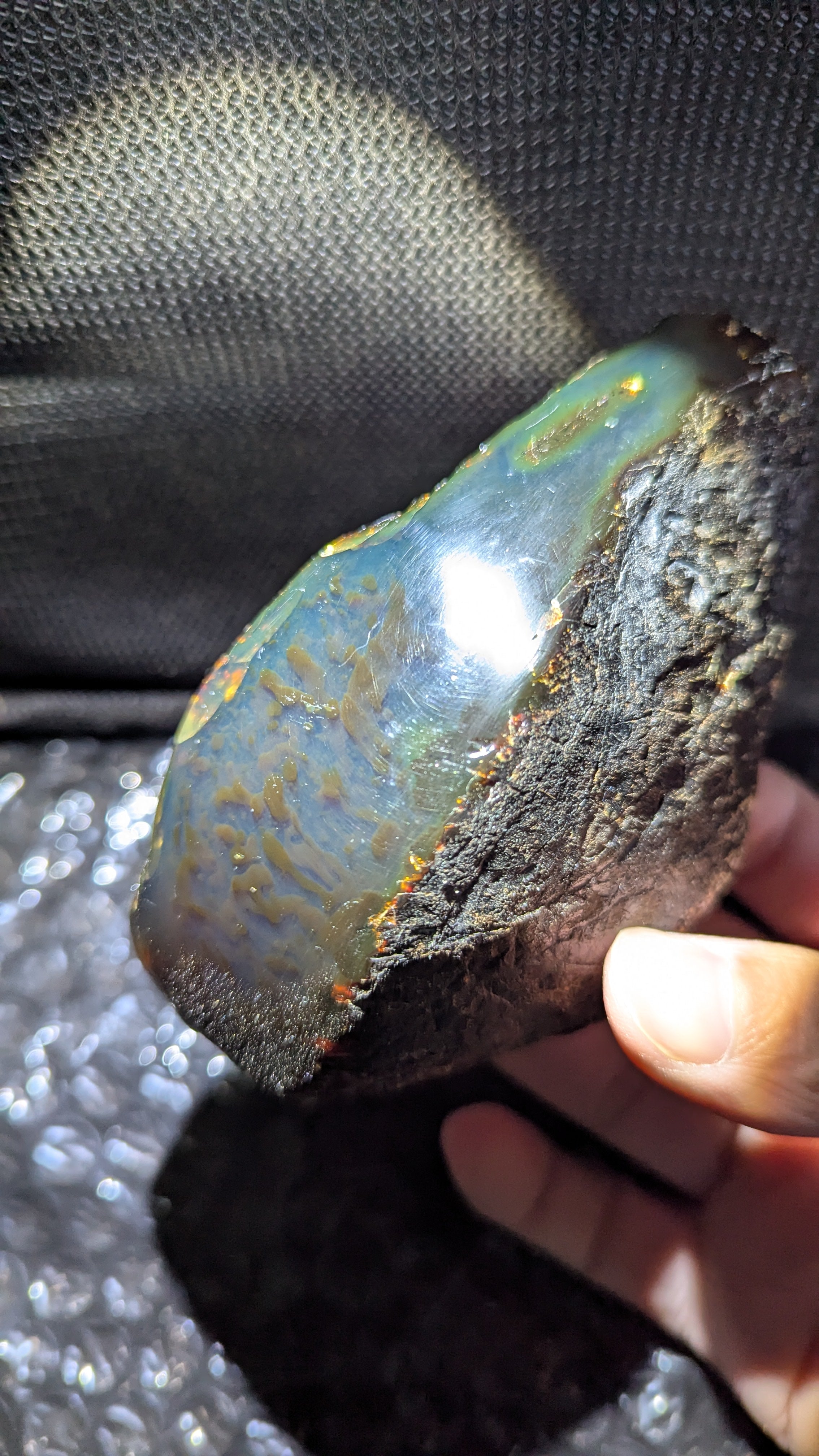 Rare Blue Amber Specimen (126 grams) - Beautiful Inclusions - Natural Blue Amber - Amber Specimen - Natural Amber Stone - UV Reactive