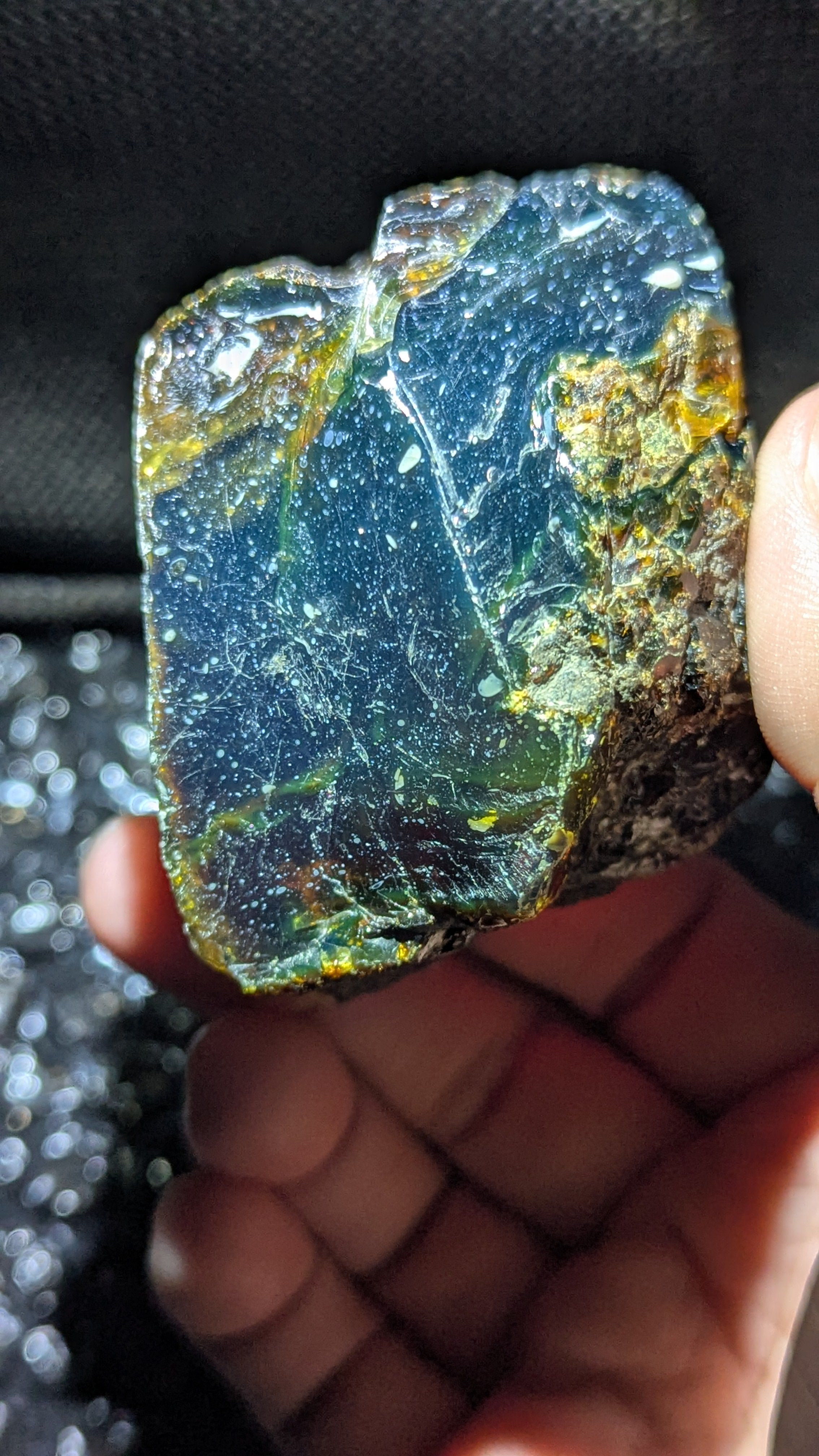Rare Blue Amber Specimen (72 grams) - Excellent Grade +AAA - Natural Blue Amber - Amber Specimen - Natural Amber Stone - UV Reactive
