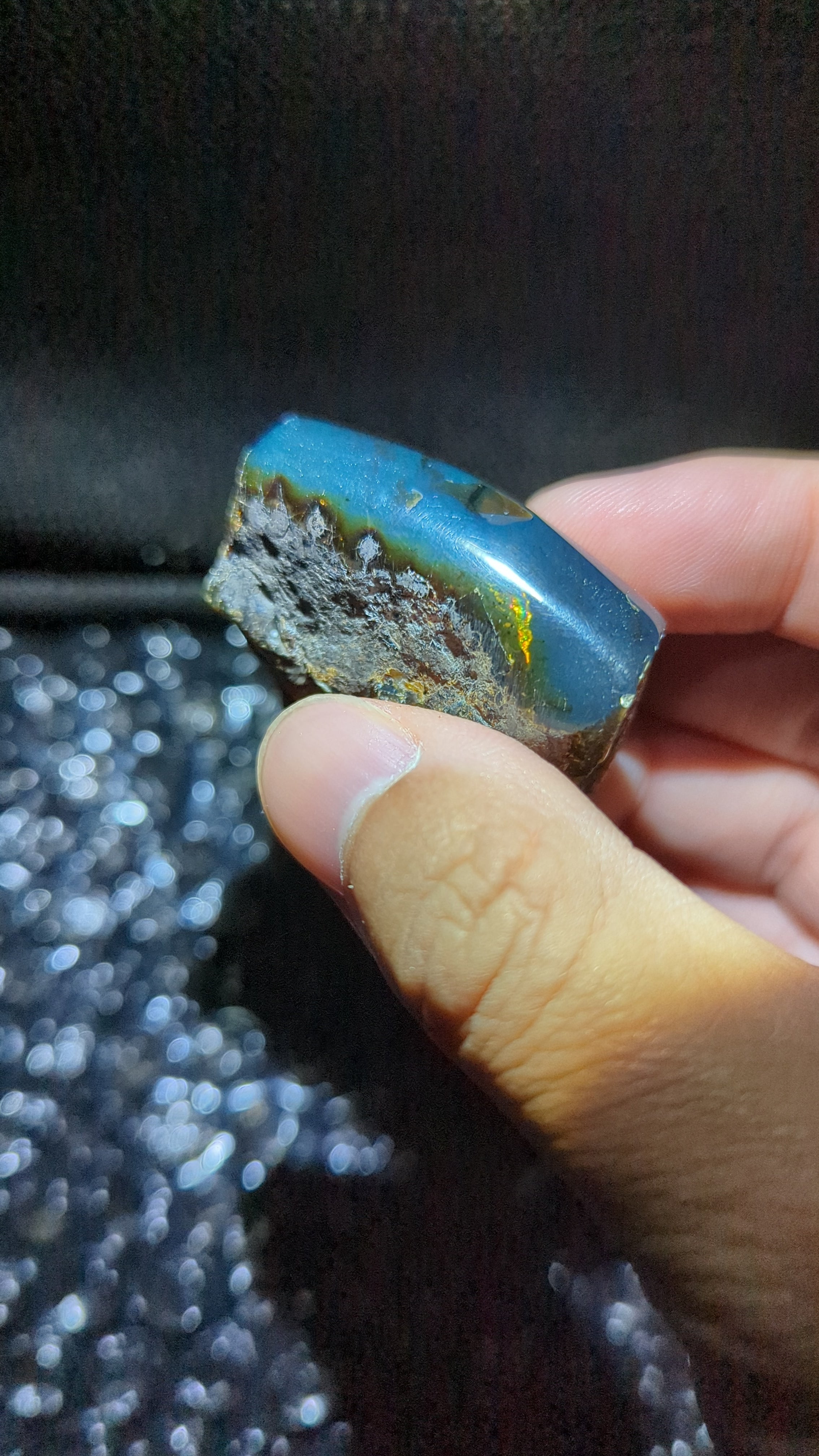 Rare Blue Amber Specimen (21 grams) - Excellent Grade +AAA - Natural Blue Amber - Amber Specimen - Natural Amber Stone - UV Reactive