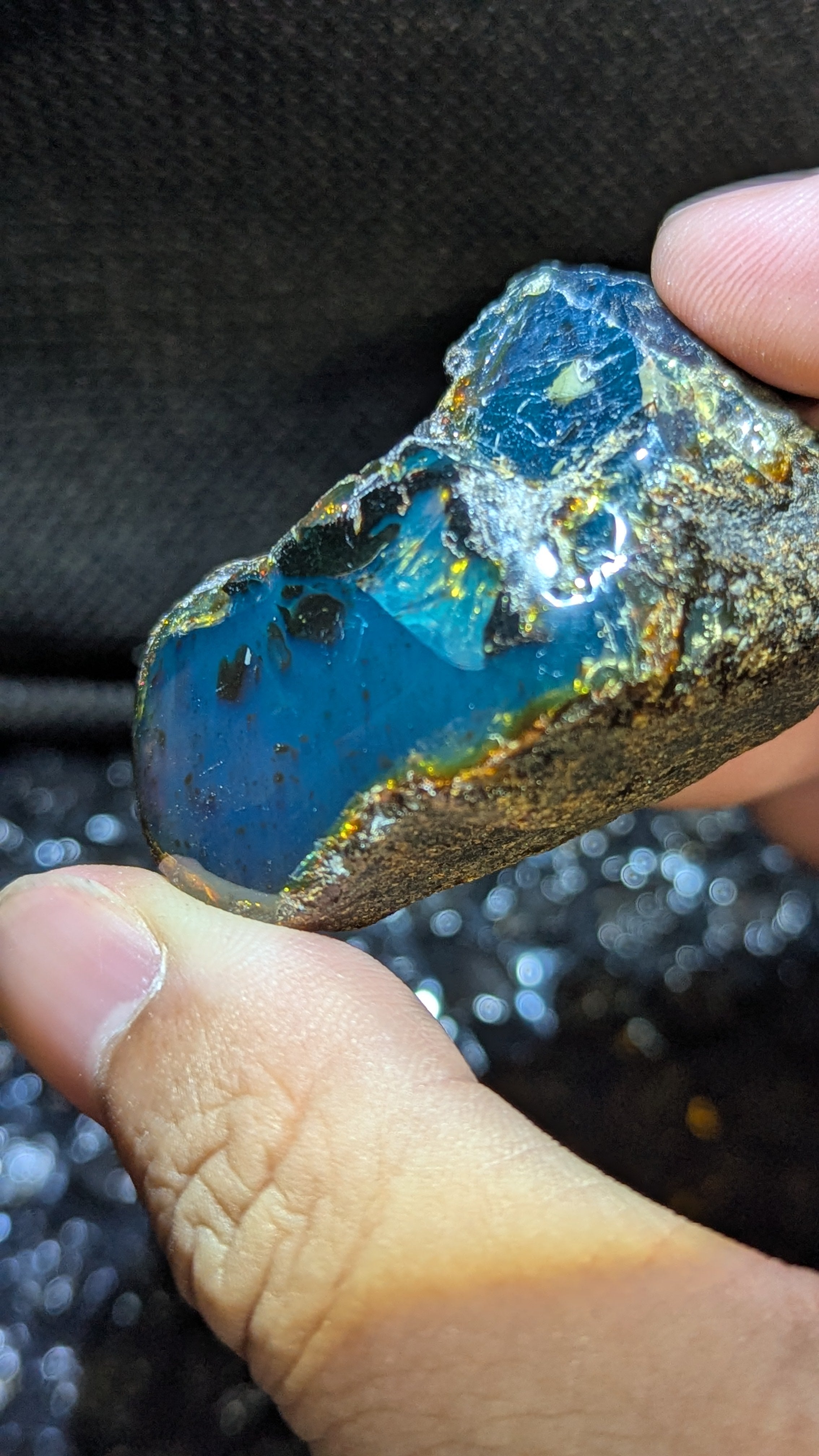 Rare Blue Amber Specimen (22 grams) - Natural Blue Amber - Amber Specimen - Natural Amber Stone - UV Reactive