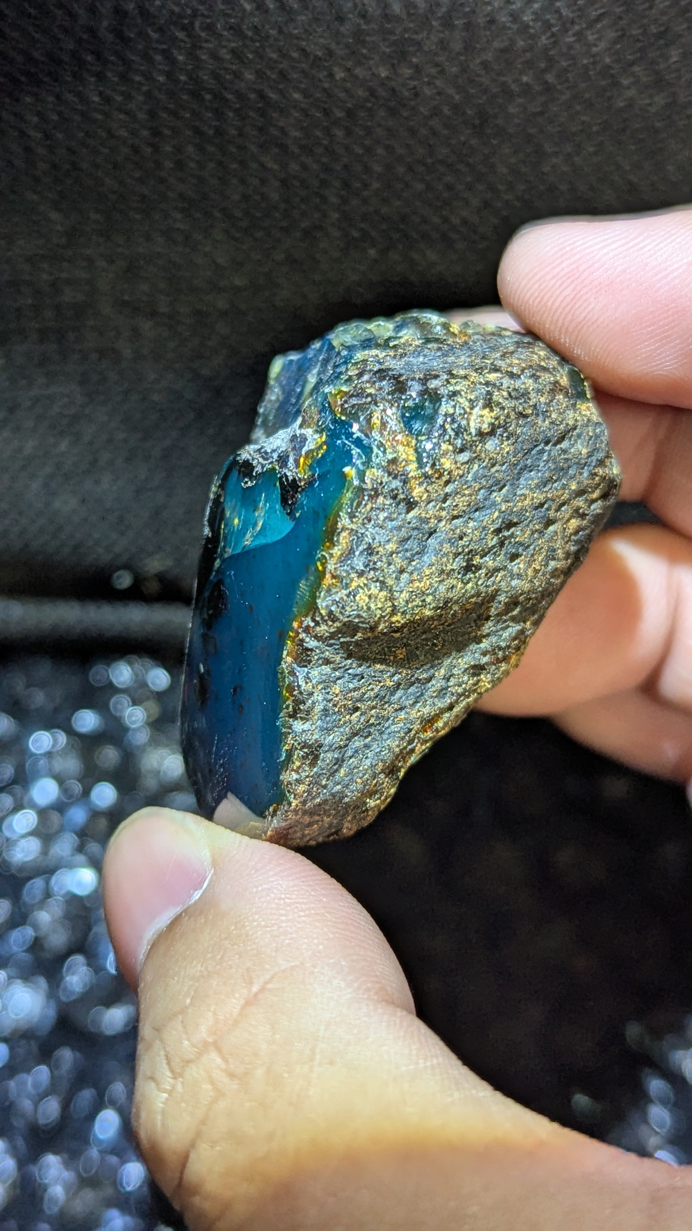 Rare Blue Amber Specimen (22 grams) - Natural Blue Amber - Amber Specimen - Natural Amber Stone - UV Reactive