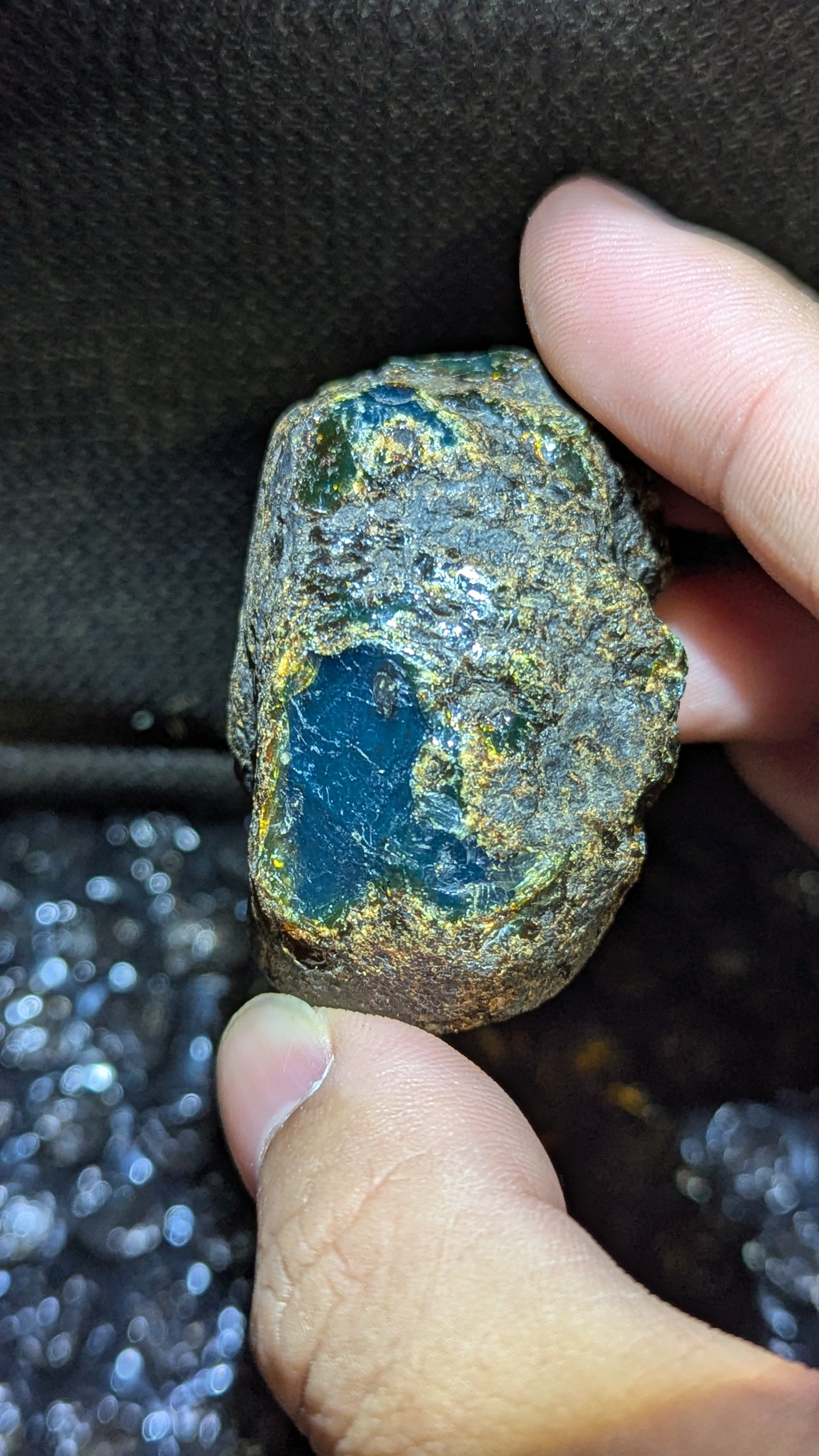 Rare Blue Amber Specimen (22 grams) - Natural Blue Amber - Amber Specimen - Natural Amber Stone - UV Reactive