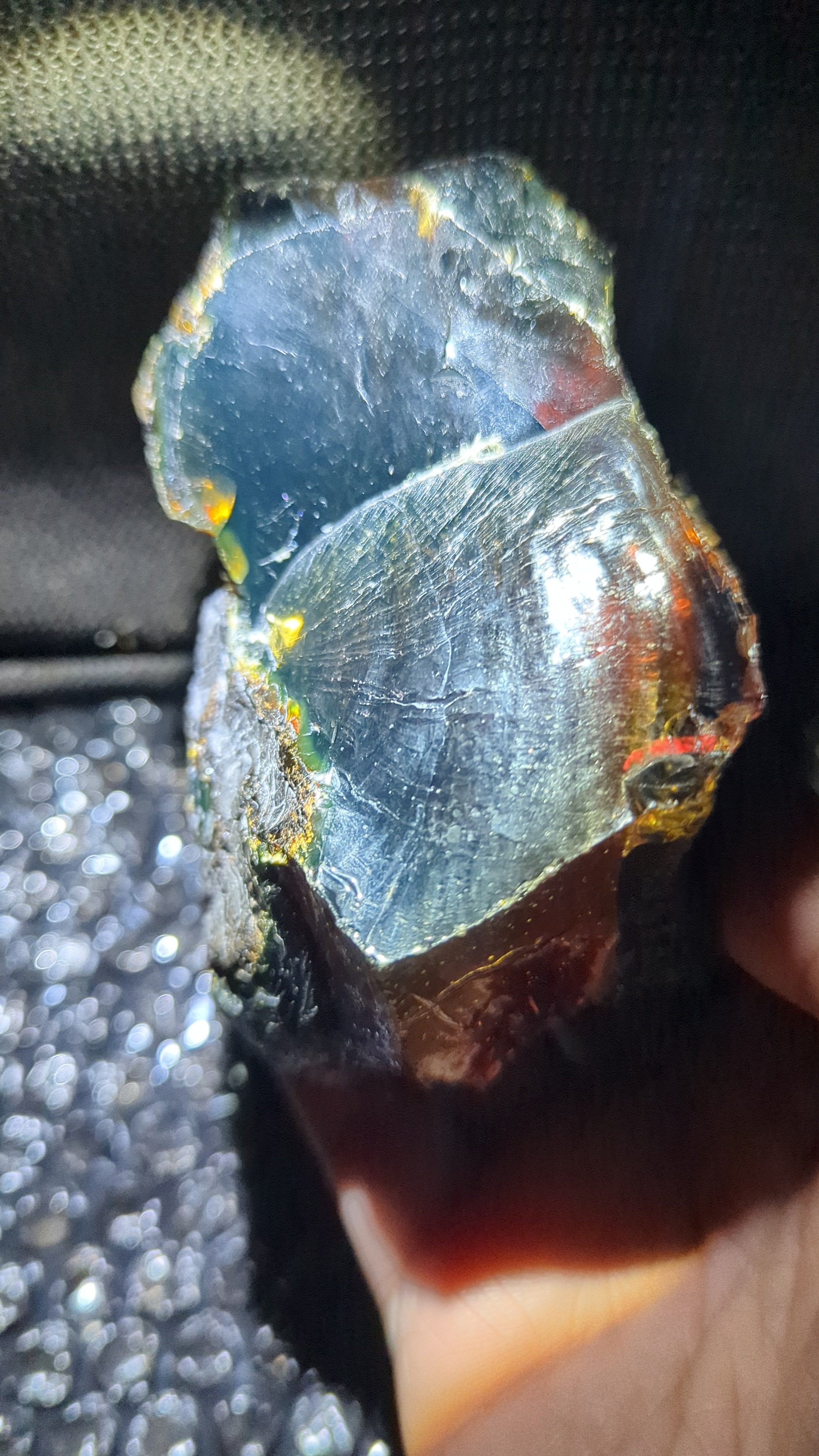 Rare Blue Amber Specimen (169 grams) - Excellent Grade +AAA - Natural Blue Amber - Amber Specimen - Natural Amber Stone - UV Reactive (Copy)