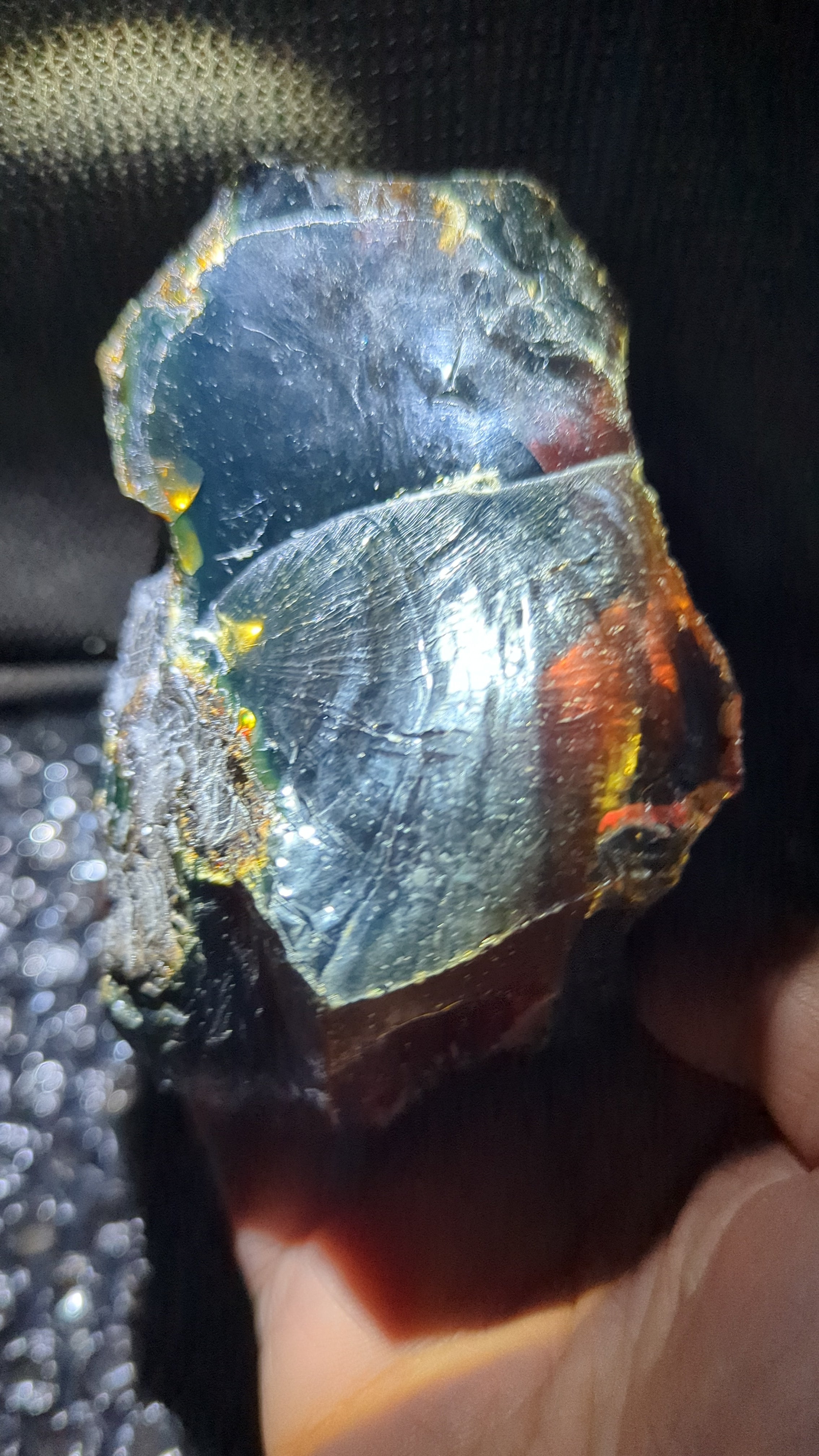 Rare Blue Amber Specimen (169 grams) - Excellent Grade +AAA - Natural Blue Amber - Amber Specimen - Natural Amber Stone - UV Reactive (Copy)