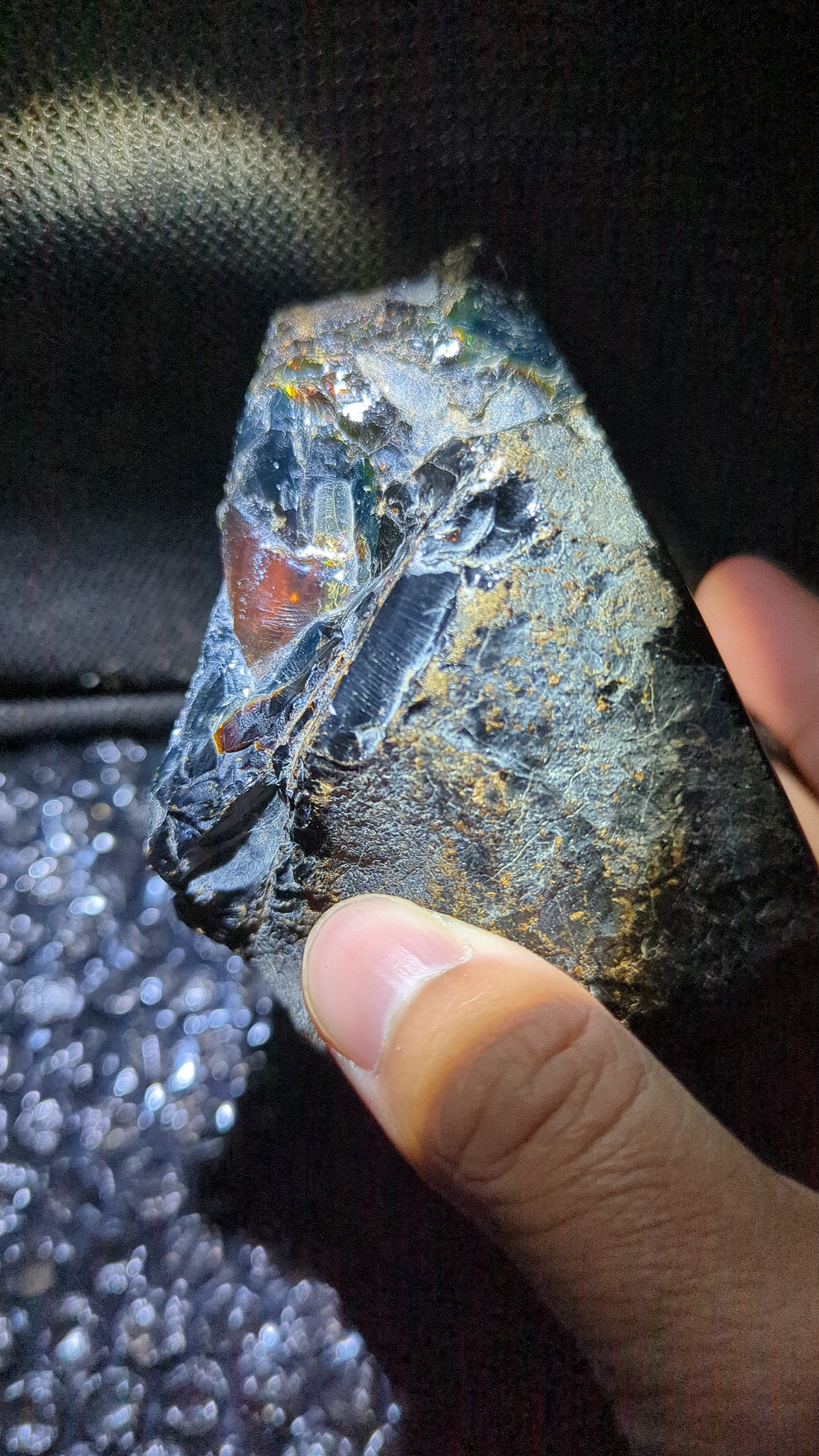 Rare Blue Amber Specimen (169 grams) - Excellent Grade +AAA - Natural Blue Amber - Amber Specimen - Natural Amber Stone - UV Reactive (Copy)