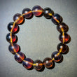 Authentic Blue Amber Bracelet - 15 mm beads (16 beads) - Reddish Brown Type
