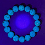 Authentic Blue Amber Bracelet - 15 mm beads (16 beads) - Reddish Brown Type