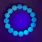 Authentic Blue Amber Bracelet - 15 mm beads (16 beads) - Yellow Type
