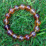 Authentic Blue Amber Bracelet - 15 mm beads (16 beads) - Yellow Type