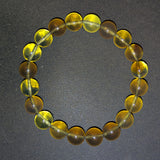 Authentic Blue Amber Bracelet - 12 mm beads (20 beads) - Yellow Type
