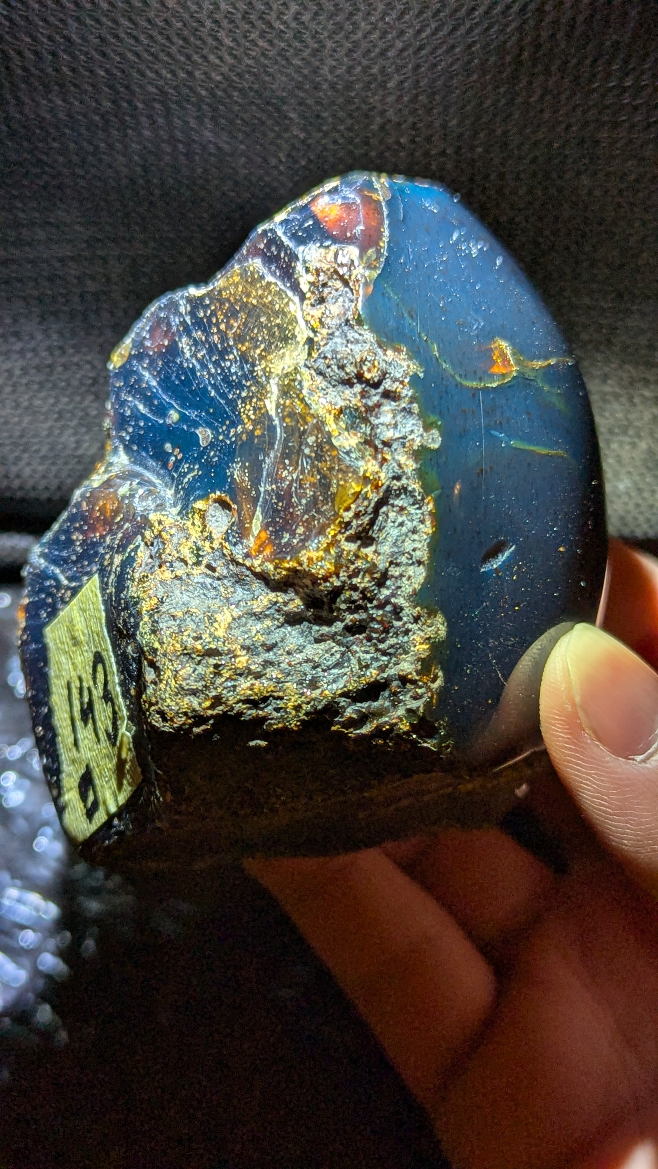Rare Blue Amber Specimen (143 grams) - Natural Blue Amber - Amber Specimen - Natural Amber Stone