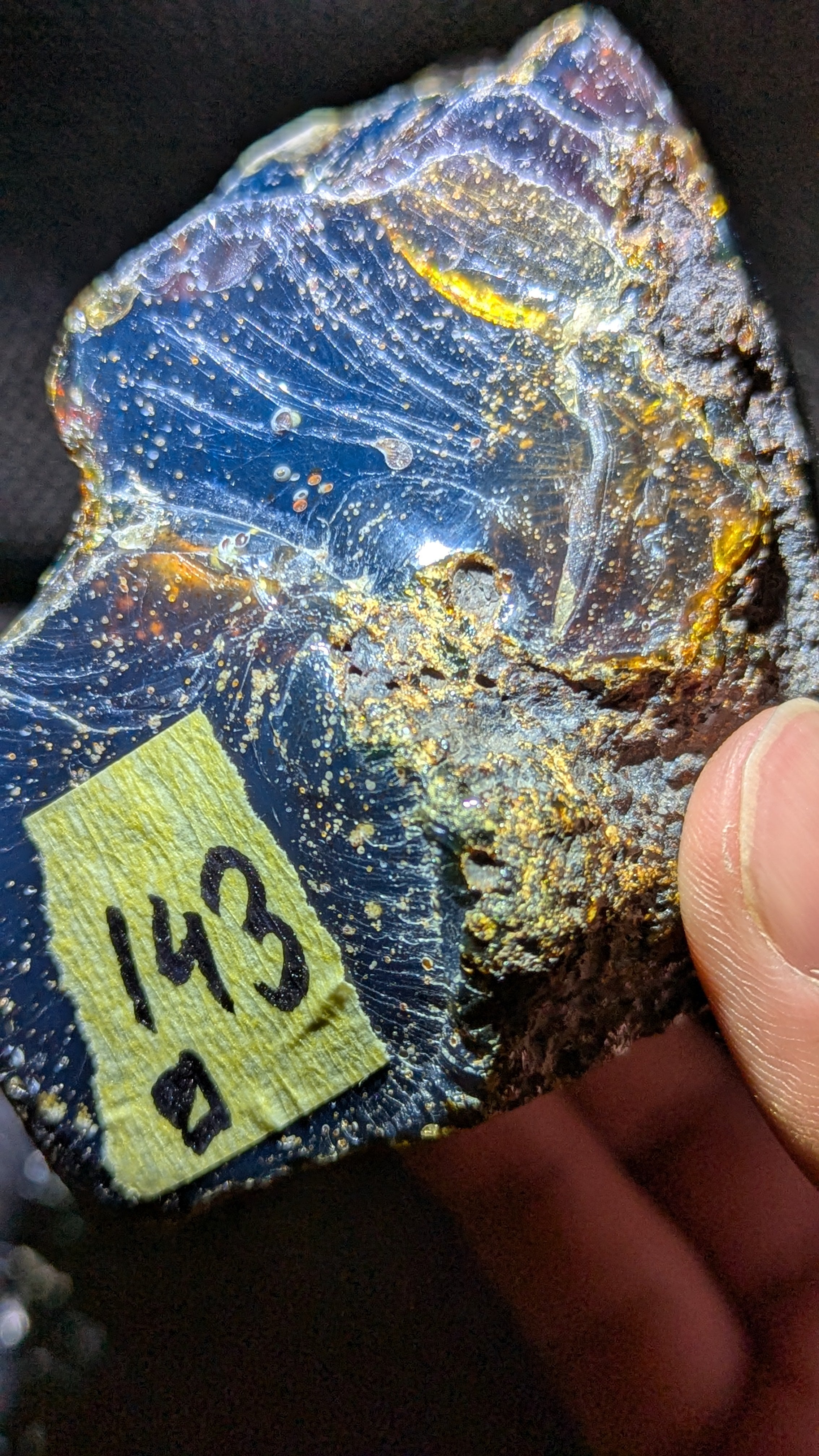 Rare Blue Amber Specimen (143 grams) - Natural Blue Amber - Amber Specimen - Natural Amber Stone