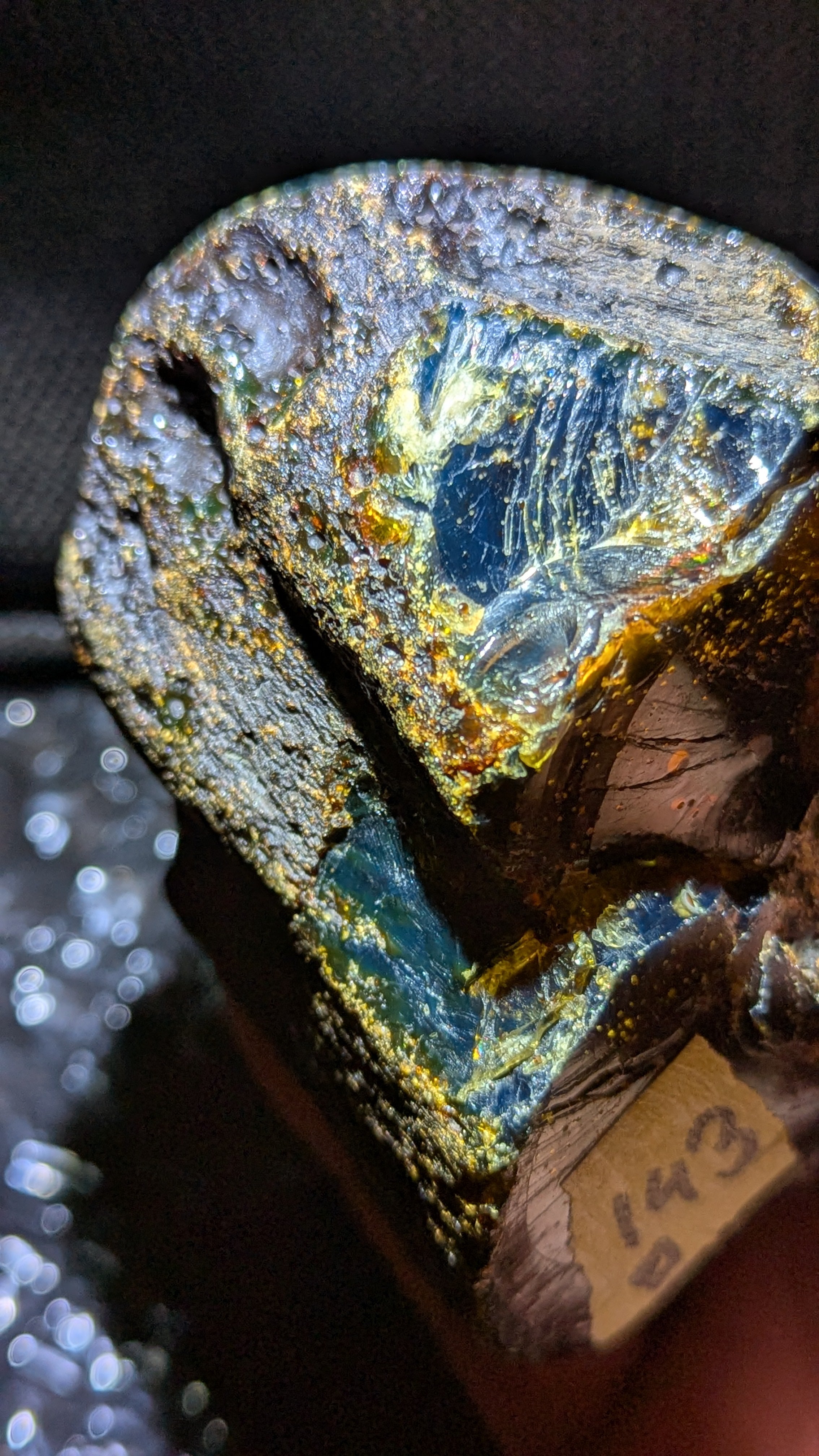 Rare Blue Amber Specimen (143 grams) - Natural Blue Amber - Amber Specimen - Natural Amber Stone