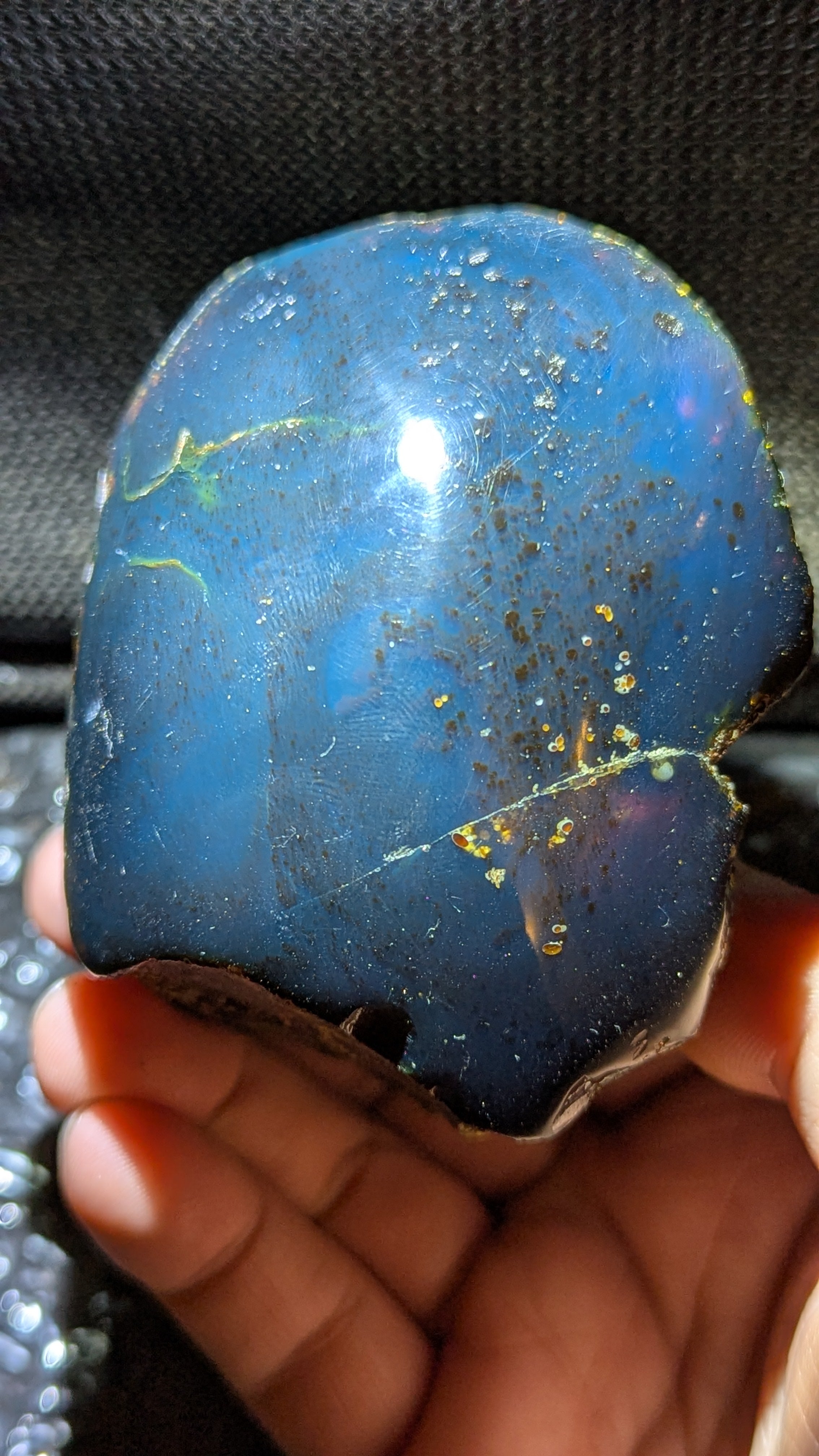 Rare Blue Amber Specimen (143 grams) - Natural Blue Amber - Amber Specimen - Natural Amber Stone