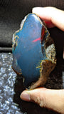 Beautiful Blue Amber Specimen with pattern inclusions (93 grams) - Natural Blue Amber - Amber Specimen - Natural Amber Stone