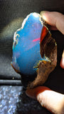 Beautiful Blue Amber Specimen with pattern inclusions (93 grams) - Natural Blue Amber - Amber Specimen - Natural Amber Stone