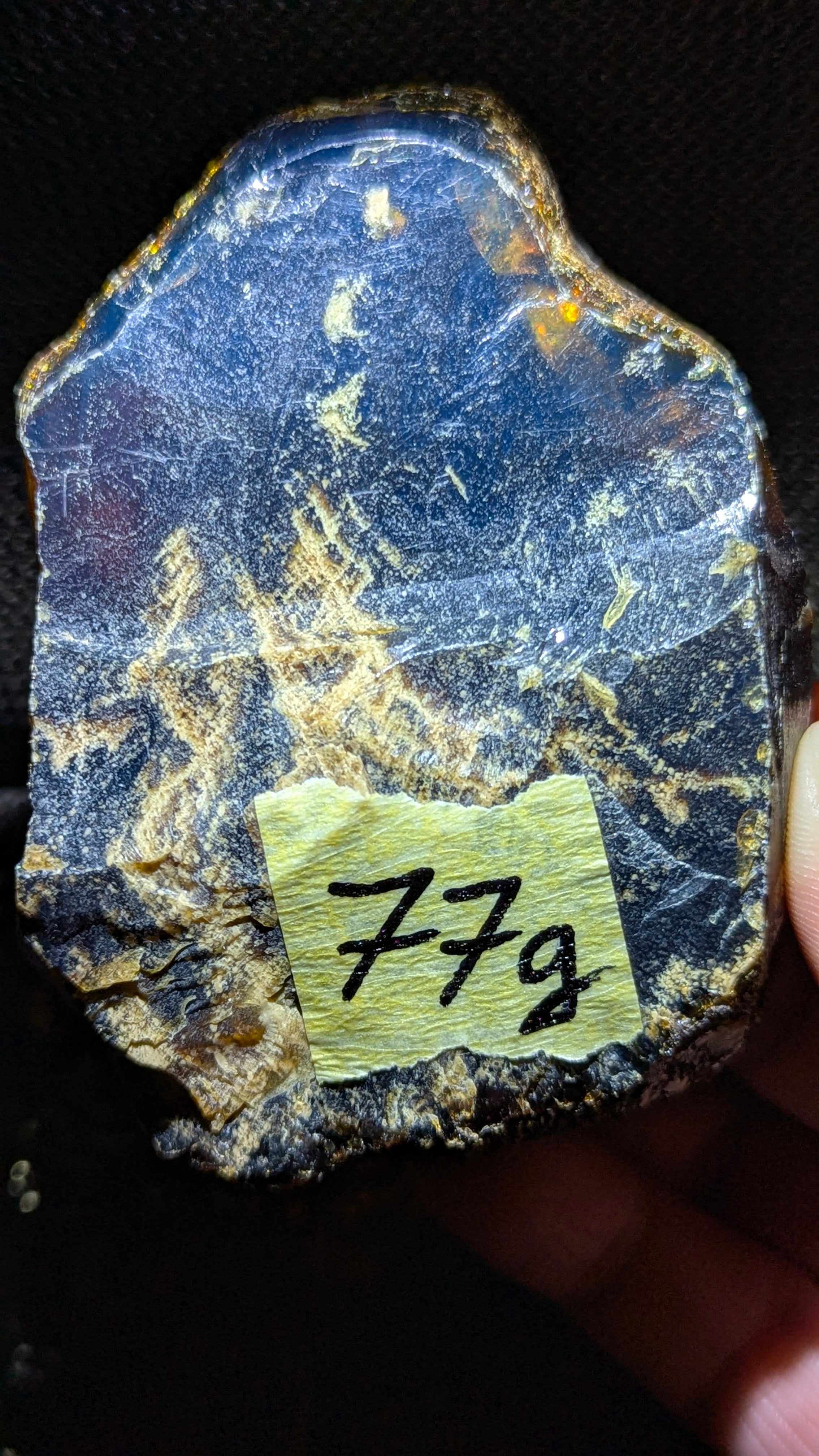 Rare Blue Amber Specimen (77 grams) - Natural Blue Amber - Natural Amber Stone