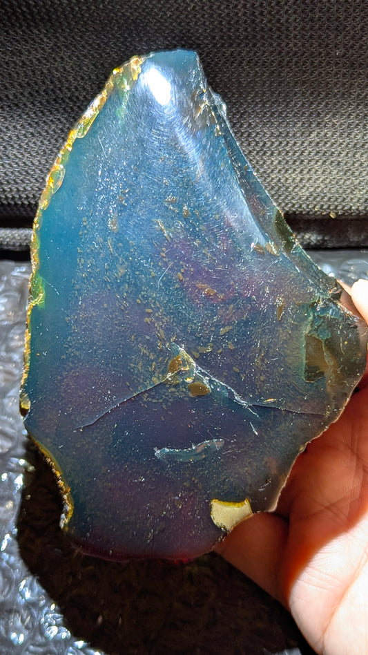 Rare Large Blue Amber Specimen (148 grams) - Natural Blue Amber - Natural Amber Stone