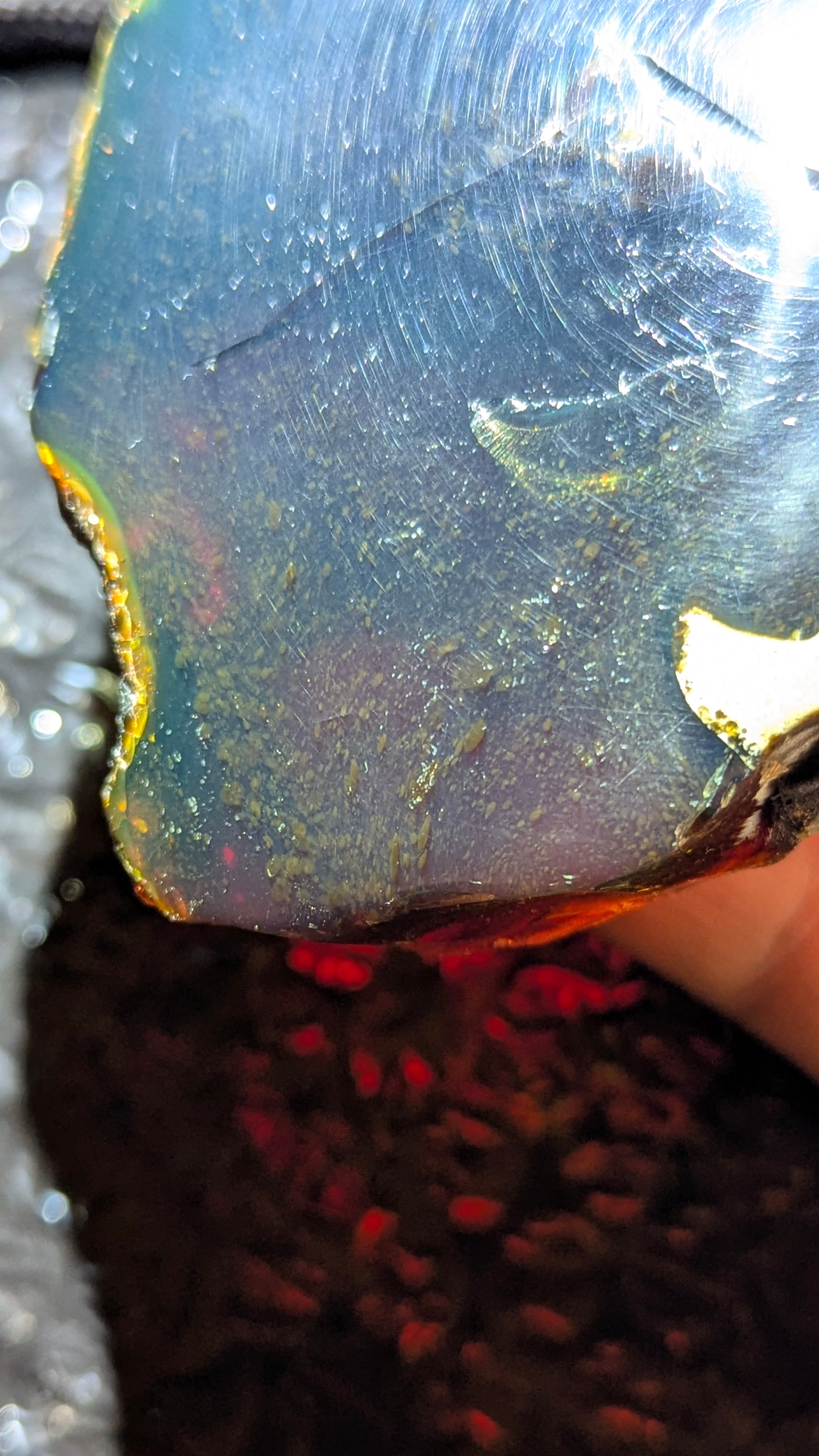 Rare Large Blue Amber Specimen (148 grams) - Natural Blue Amber - Natural Amber Stone