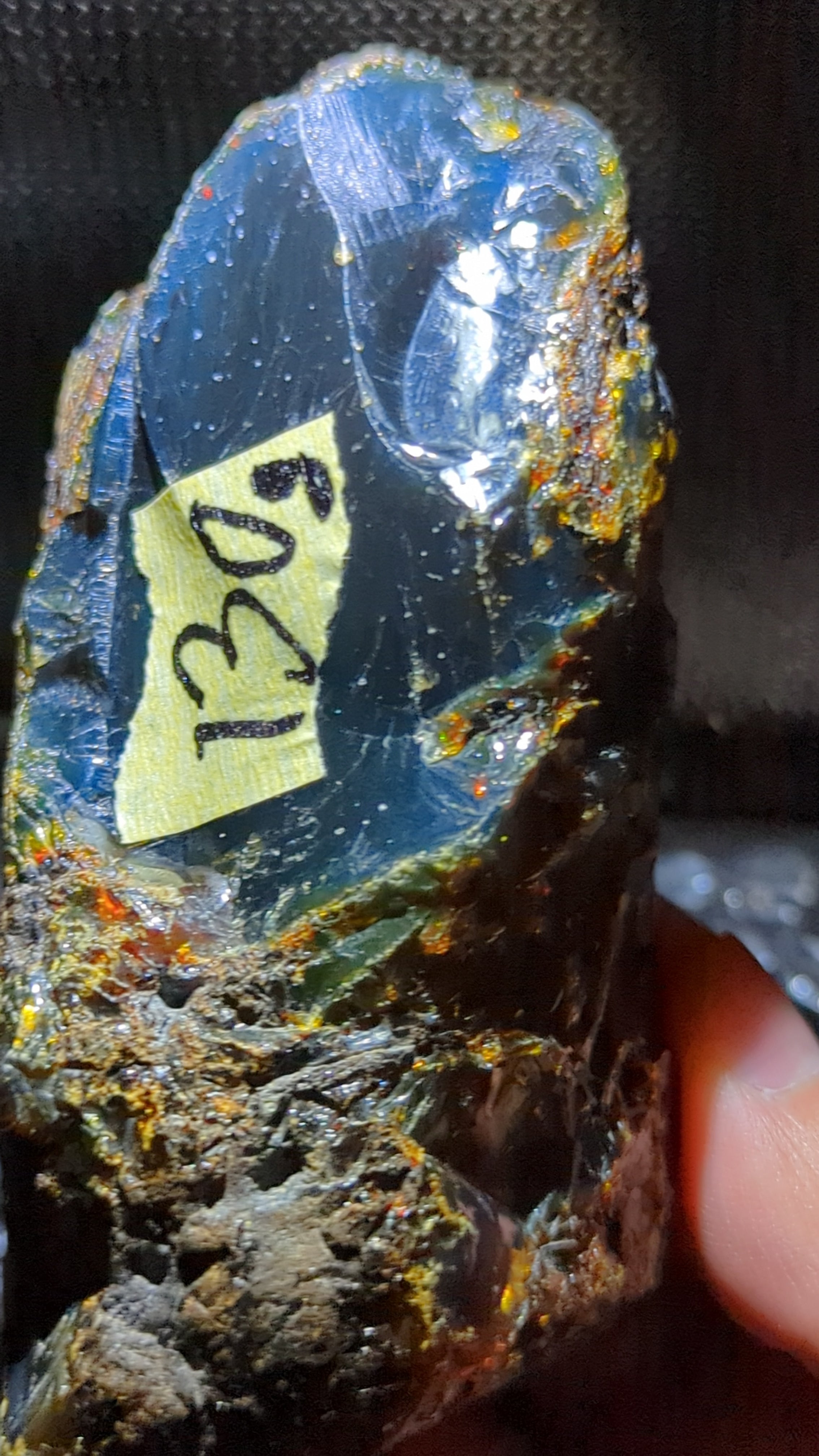 Large Blue Amber Specimen (130 grams) - Natural Blue Amber - Natural Amber Stone