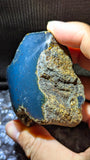 Rare Blue Amber Specimen (62 grams) - Natural Blue Amber with bark skin
