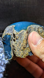 Rare Blue Amber Specimen (62 grams) - Natural Blue Amber with bark skin