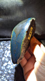 Beautiful Blue Amber Specimen with pattern inclusions (98 grams) - Natural Blue Amber - Amber Specimen - Natural Amber Stone - UV Reactive