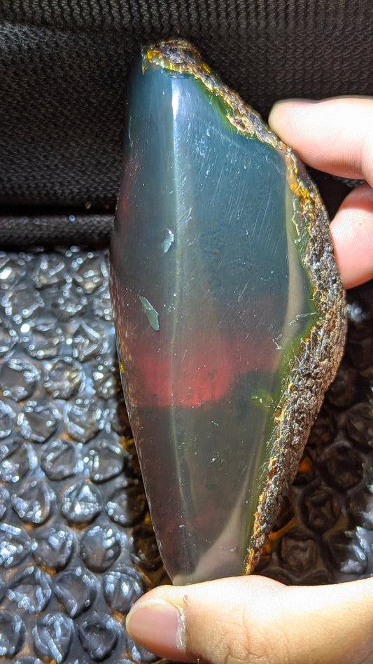Rare Blue Amber Specimen (72 grams) - Natural Blue Amber with beautiful greenish glow