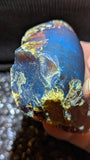 Rare Blue Amber Specimen (64 grams) - Excellent Grade - Natural Blue Amber with magical blue glow