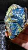 Rare Blue Amber Specimen (64 grams) - Excellent Grade - Natural Blue Amber with magical blue glow