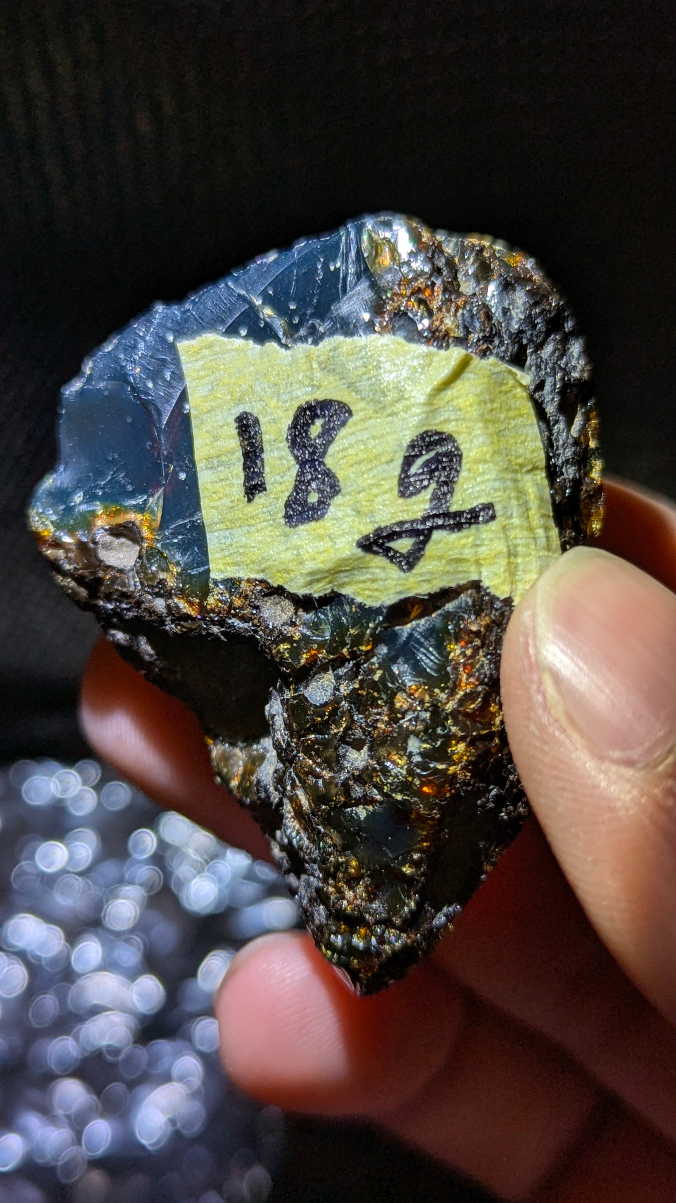 Rare Blue Amber Specimen (18 grams) - Excellent Grade - Natural Blue Amber with magical blue glow