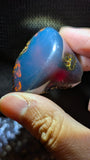 Rare Blue Amber Specimen (18 grams) - Excellent Grade - Natural Blue Amber with magical blue glow