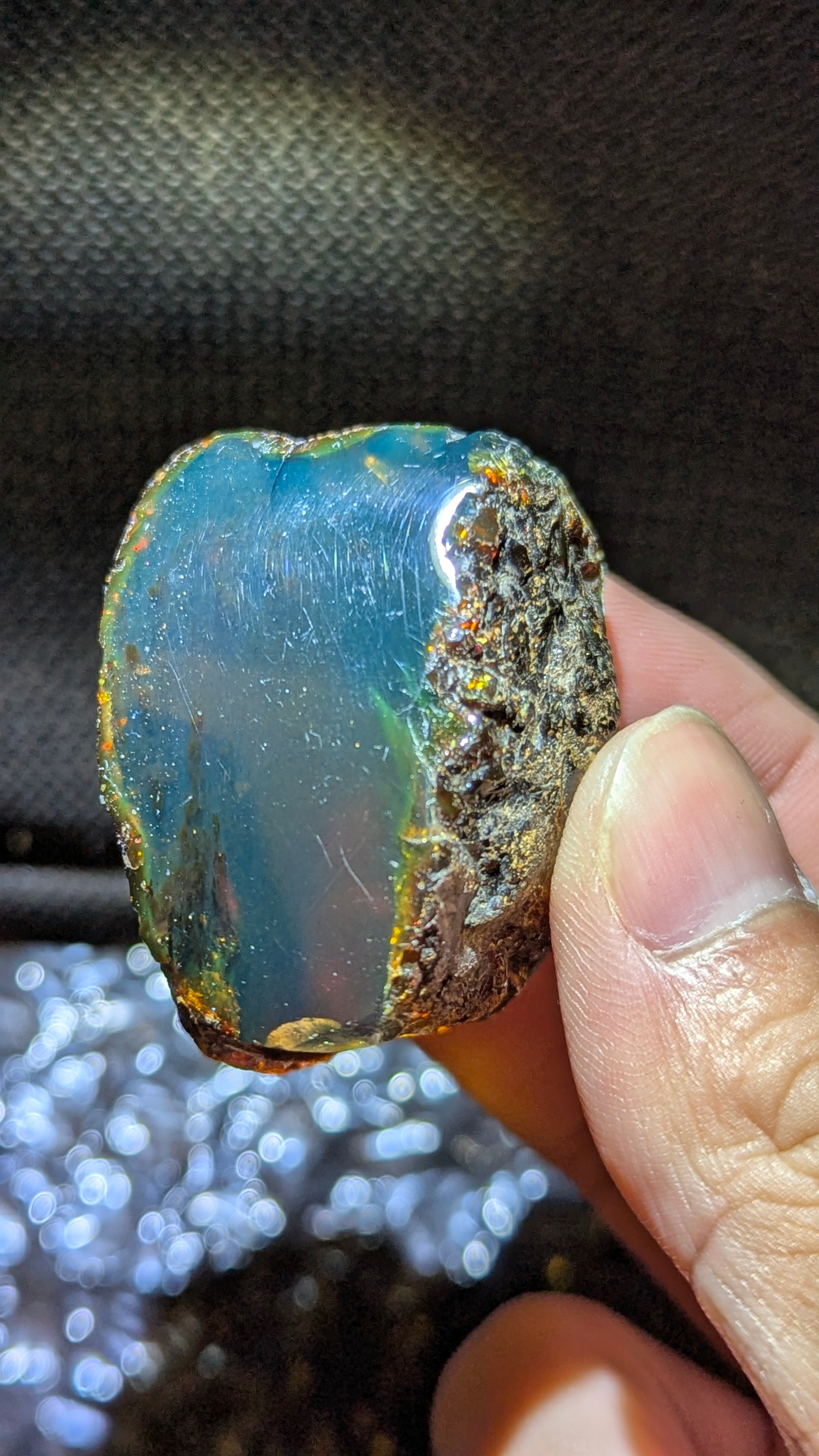 Rare Blue Amber Specimen (20 grams) - Excellent Grade - Natural Blue Amber with magical glow