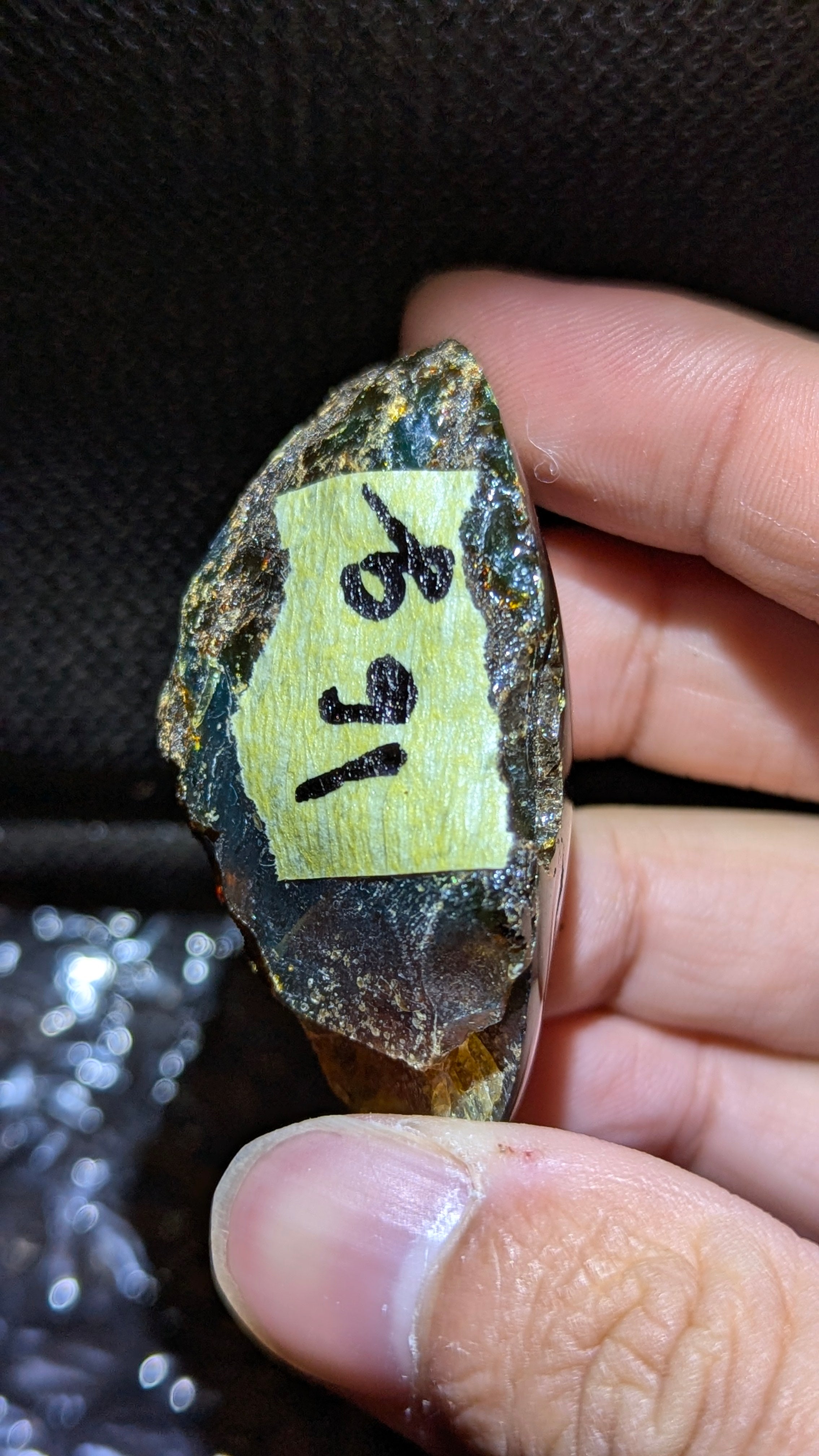 Beautiful Genuine 16g Greenish Blue Amber – Natural Amber, Untreated