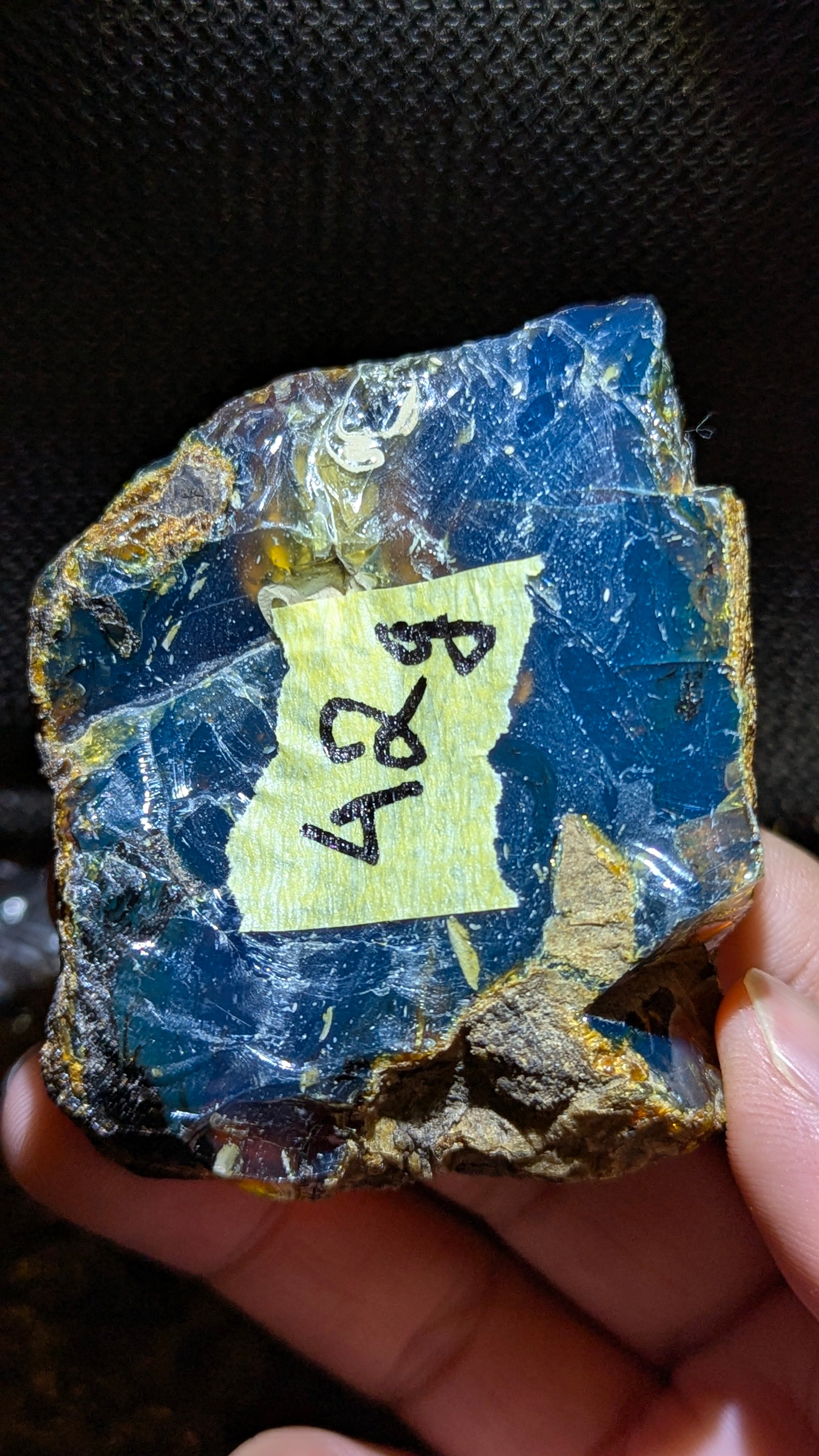 Beautiful Genuine 42 g Blue Amber – Naturally Radiant with an Enchanting Blue Glow