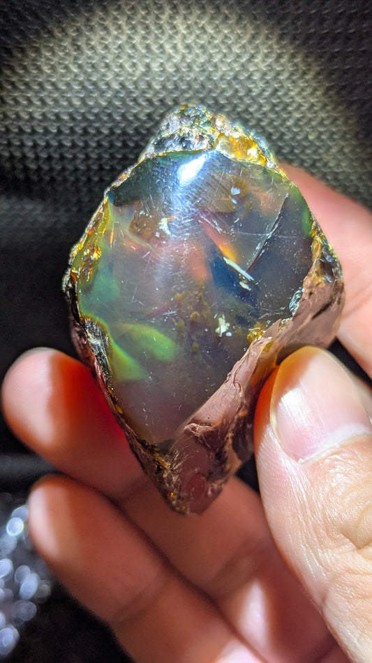 Beautiful Genuine 28g Greenish Blue Amber – Natural Amber, Untreated