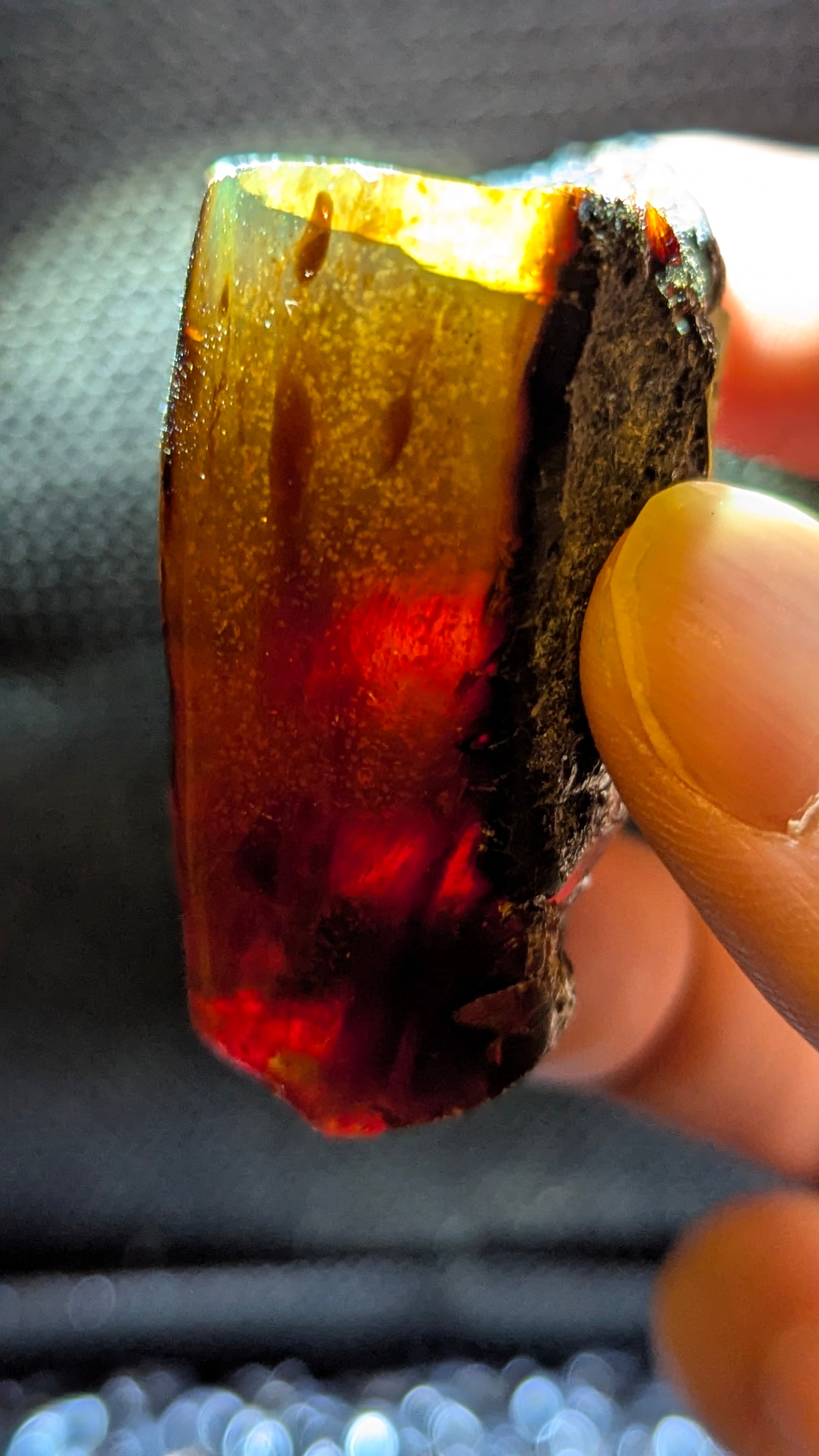 Beautiful Genuine 18g Greenish Blue Amber – Natural Amber, Untreated