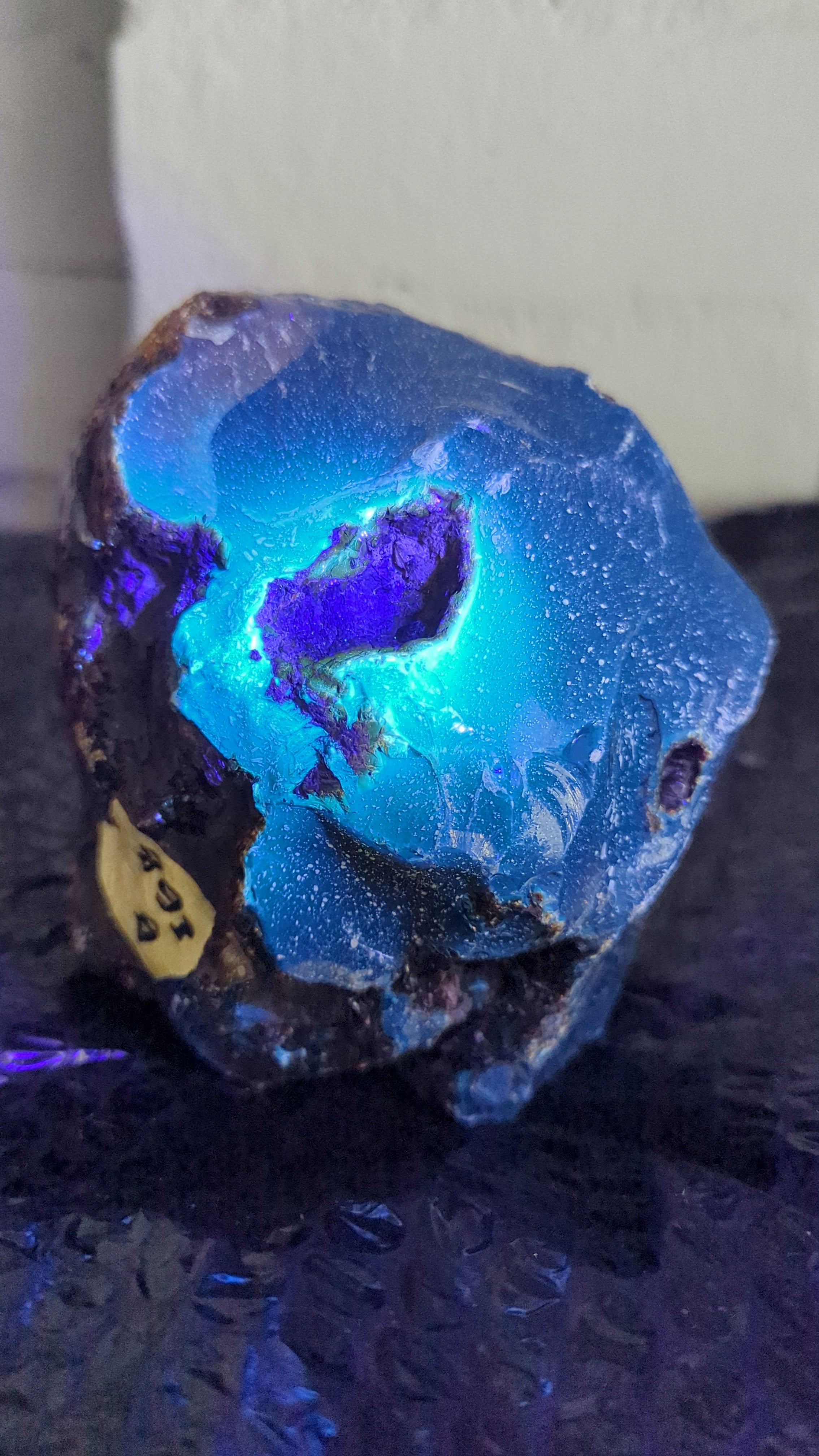 Rare Raw Blue Amber (893 Grams) – Sunlight Glowing, UV-Reactive Natural Gemstone