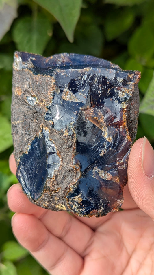 Rare Raw Blue Amber (70 Grams) – Sunlight Glowing, UV-Reactive Natural Gemstone