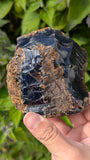 Rare Raw Blue Amber (215 Grams) – Sunlight Glowing, UV-Reactive Natural Gemstone