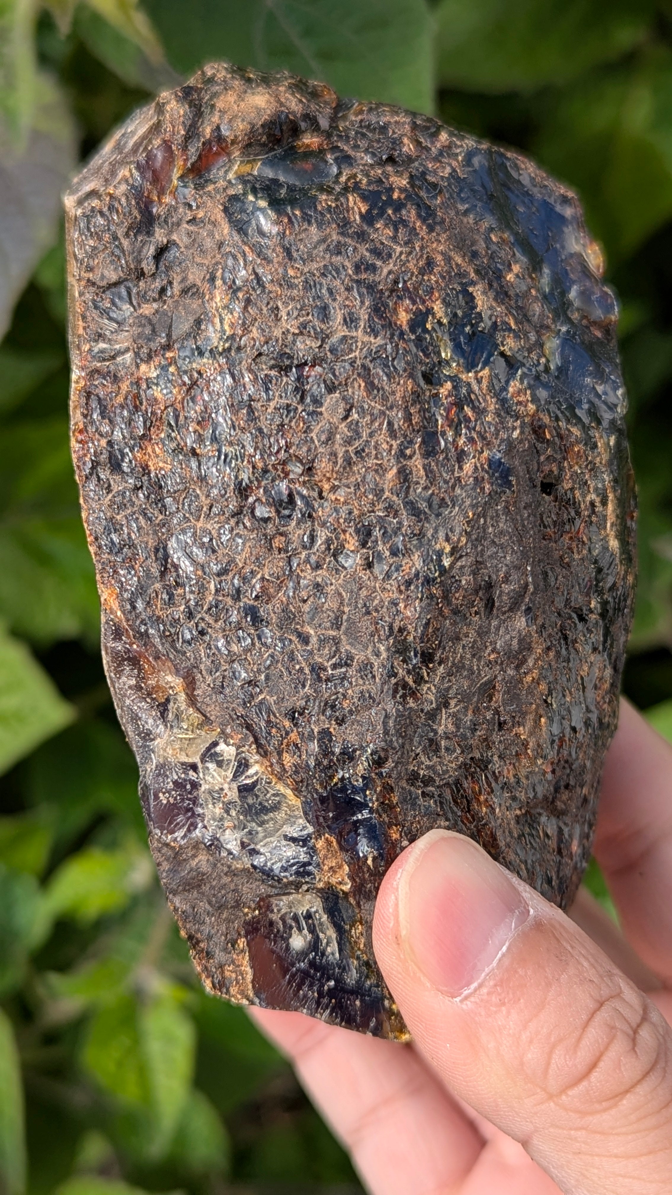 Rare Raw Blue Amber (322 Grams) – Sunlight Glowing, UV-Reactive Natural Gemstone