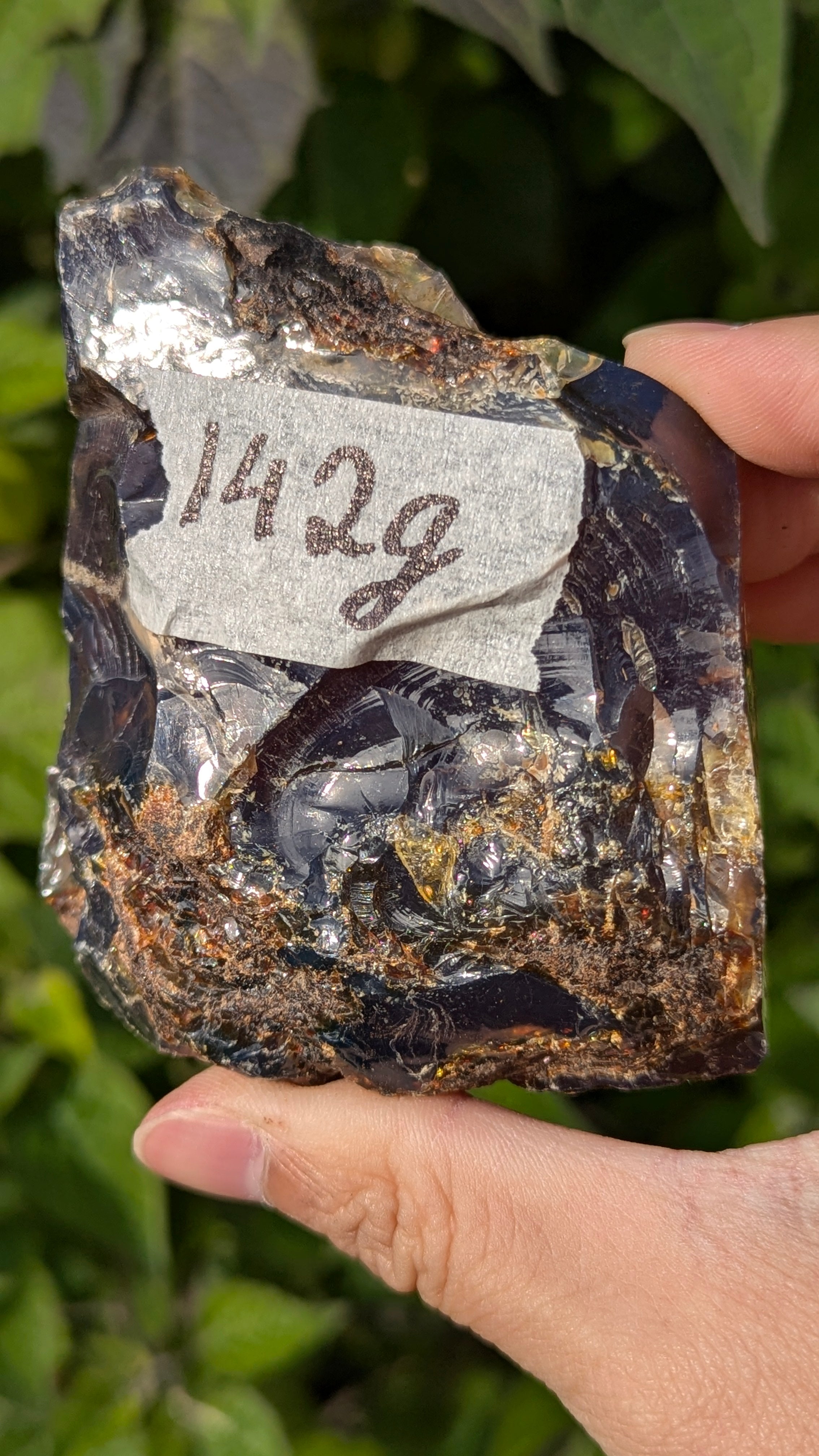 Rare Raw Blue Amber (142 Grams) – Sunlight Glowing, UV-Reactive Natural Gemstone